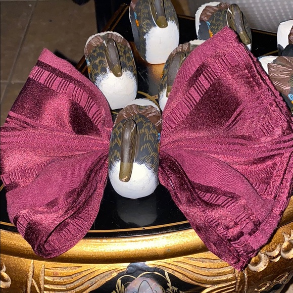 BX51 Vintage Hand-carved Duck Napkin Ring Holder Set Of 7 - Picture 4 of 5